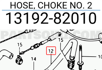 Suzuki 1319282010 HOSE, CHOKE NO. 2
