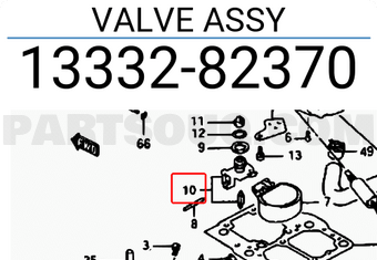 Suzuki 1333282370 VALVE ASSY