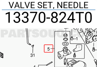 Suzuki 13370824T0 VALVE SET, NEEDLE