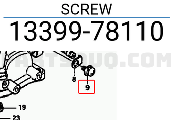 Suzuki 1339978110 SCREW