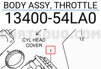 Suzuki 1340054LA0 BODY ASSY, THROTTLE