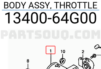 Suzuki 1340064G00 BODY ASSY, THROTTLE