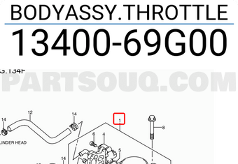 Suzuki 1340069G00 BODYASSY.THROTTLE
