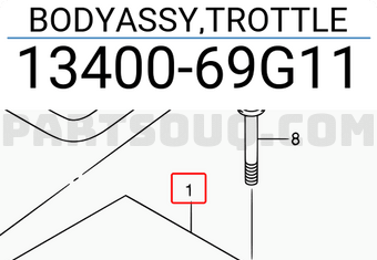 Suzuki 1340069G11 BODYASSY,TROTTLE