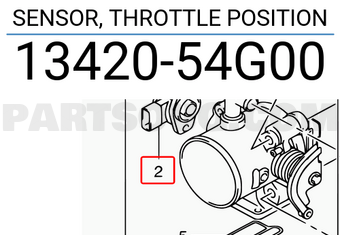 Suzuki 1342054G00 SENSOR, THROTTLE POSITION