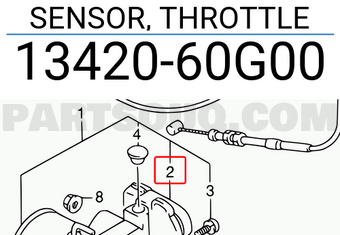 Suzuki 1342060G00 SENSOR, THROTTLE