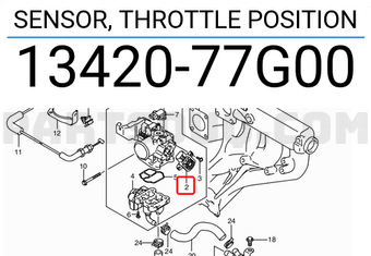 Suzuki 1342077G00 SENSOR, THROTTLE POSITION