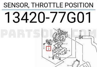 Suzuki 1342077G01 SENSOR, THROTTLE POSITION