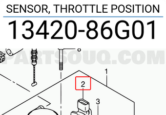 Suzuki 1342086G01 SENSOR, THROTTLE POSITION