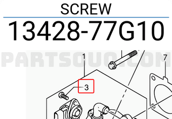 Suzuki 1342877G10 SCREW