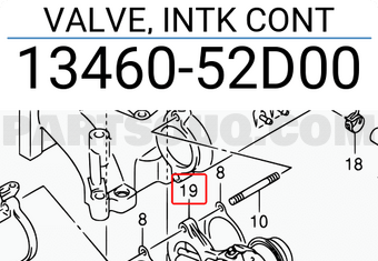 Suzuki 1346052D00 VALVE, INTK CONT
