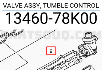 Suzuki 1346078K00 VALVE ASSY, TUMBLE CONTROL