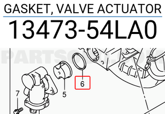 Suzuki 1347354LA0 GASKET, VALVE ACTUATOR