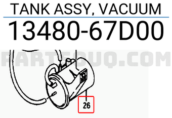 Suzuki 1348067D00 TANK ASSY, VACUUM