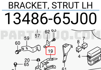 Suzuki 1348665J00 BRACKET, STRUT LH