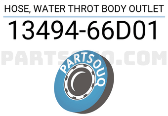 Suzuki 1349466D01 HOSE, WATER THROT BODY OUTLET