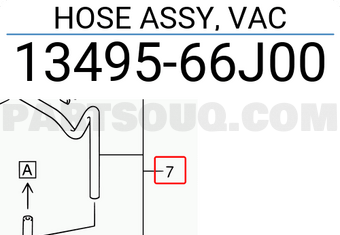Suzuki 1349566J00 HOSE ASSY, VAC