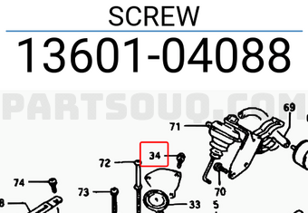 Suzuki 1360104088 SCREW