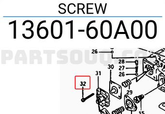Suzuki 1360160A00 SCREW