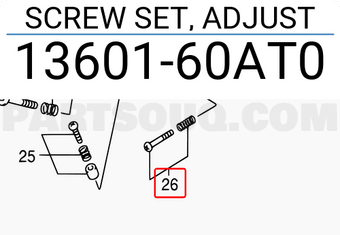 Suzuki 1360160AT0 SCREW SET, ADJUST