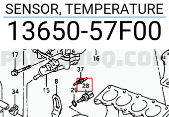 Suzuki 1365057F00 SENSOR, TEMPERATURE