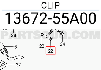 Suzuki 1367255A00 CLIP
