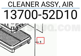 Suzuki 1370052D10 CLEANER ASSY, AIR