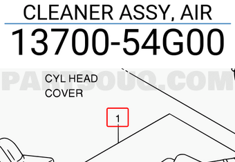 Suzuki 1370054G00 CLEANER ASSY, AIR