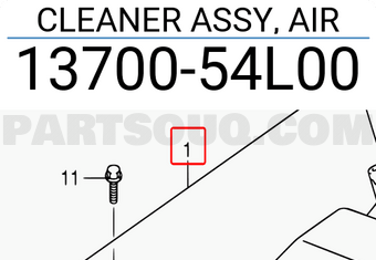 Suzuki 1370054L00 CLEANER ASSY, AIR