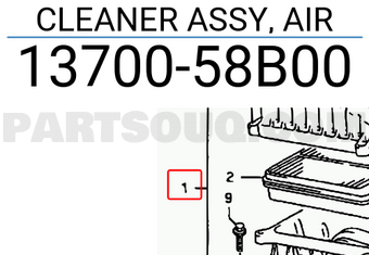 Suzuki 1370058B00 CLEANER ASSY, AIR