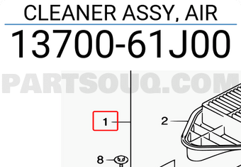 Suzuki 1370061J00 CLEANER ASSY, AIR