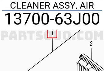 Suzuki 1370063J00 CLEANER ASSY, AIR