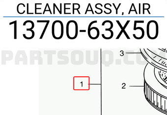 Suzuki 1370063X50 CLEANER ASSY, AIR