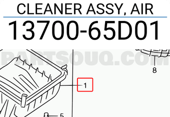 Suzuki 1370065D01 CLEANER ASSY, AIR