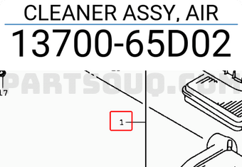 Suzuki 1370065D02 CLEANER ASSY, AIR