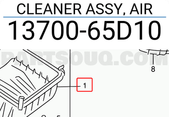 Suzuki 1370065D10 CLEANER ASSY, AIR