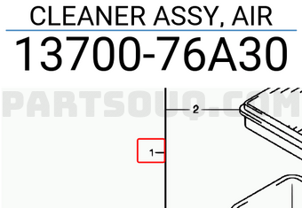 Suzuki 1370076A30 CLEANER ASSY, AIR