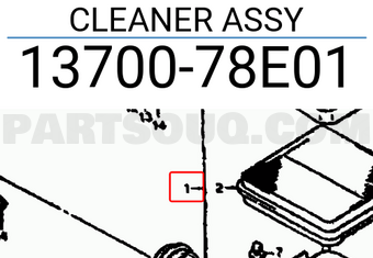 Suzuki 1370078E01 CLEANER ASSY