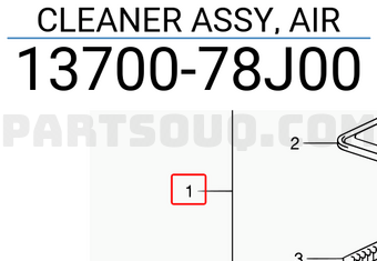 Suzuki 1370078J00 CLEANER ASSY, AIR