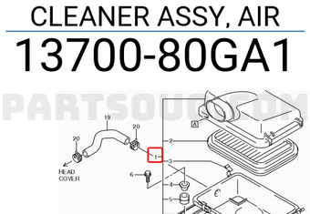 Suzuki 1370080GA1 CLEANER ASSY, AIR