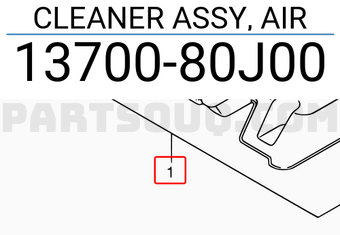 Suzuki 1370080J00 CLEANER ASSY, AIR