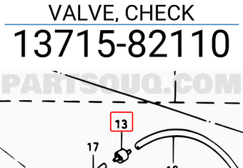 Suzuki 1371582110 VALVE, CHECK