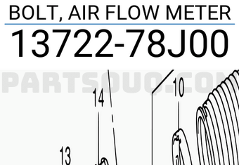 Suzuki 1372278J00 BOLT, AIR FLOW METER