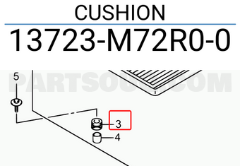 Suzuki 13723M72R00 CUSHION