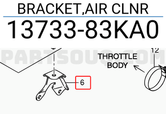 Suzuki 1373383KA0 BRACKET,AIR CLNR