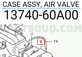 Suzuki 1374060A00 CASE ASSY, AIR VALVE