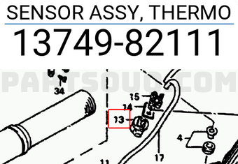 Suzuki 1374982111 SENSOR ASSY, THERMO