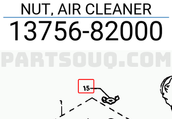 Suzuki 1375682000 NUT, AIR CLEANER