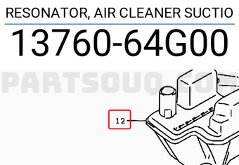 Suzuki 1376064G00 RESONATOR, AIR CLEANER SUCTIO