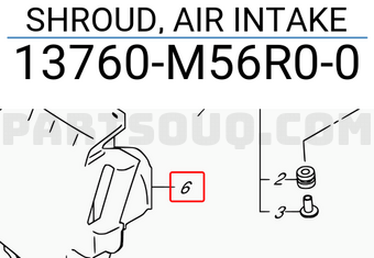 Suzuki 13760M56R00 SHROUD, AIR INTAKE